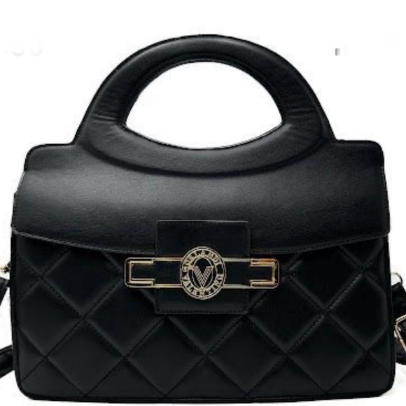 Valentino Orlandi Black Quilted Satchel-Authentic - Picture 2 of 9